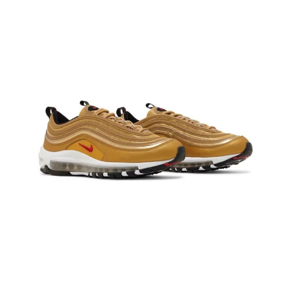 Nike Air Max 97 Gold Bullet 2022 Size 6Y Metallic Gold Red Swoosh